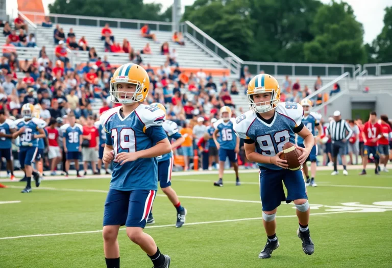 Young athletes showcasing their skills at the Rivals Five-Star Showcase
