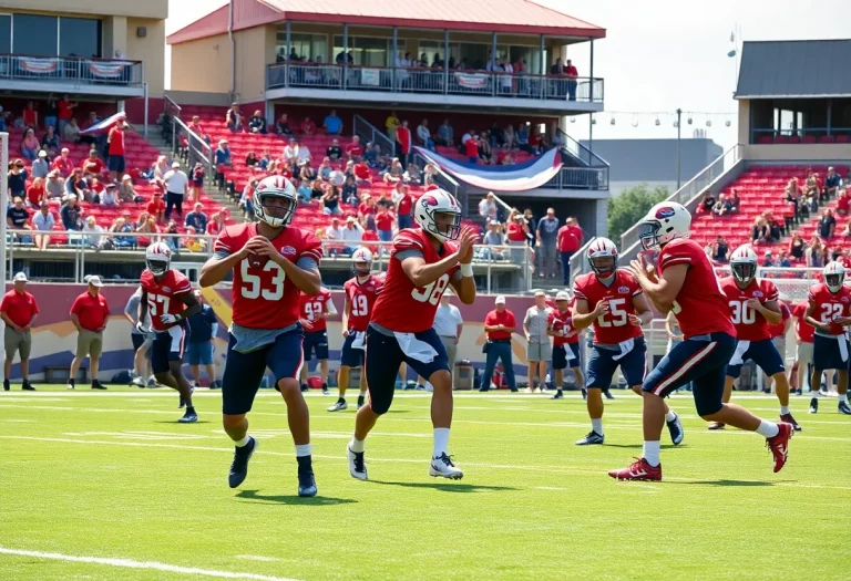 Quarterbacks training at Saints camp