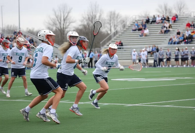 Severna Park boys' lacrosse team celebrating championship victory