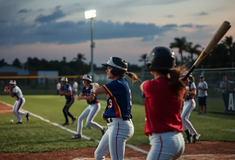 High school baseball and softball players competing in playoffs