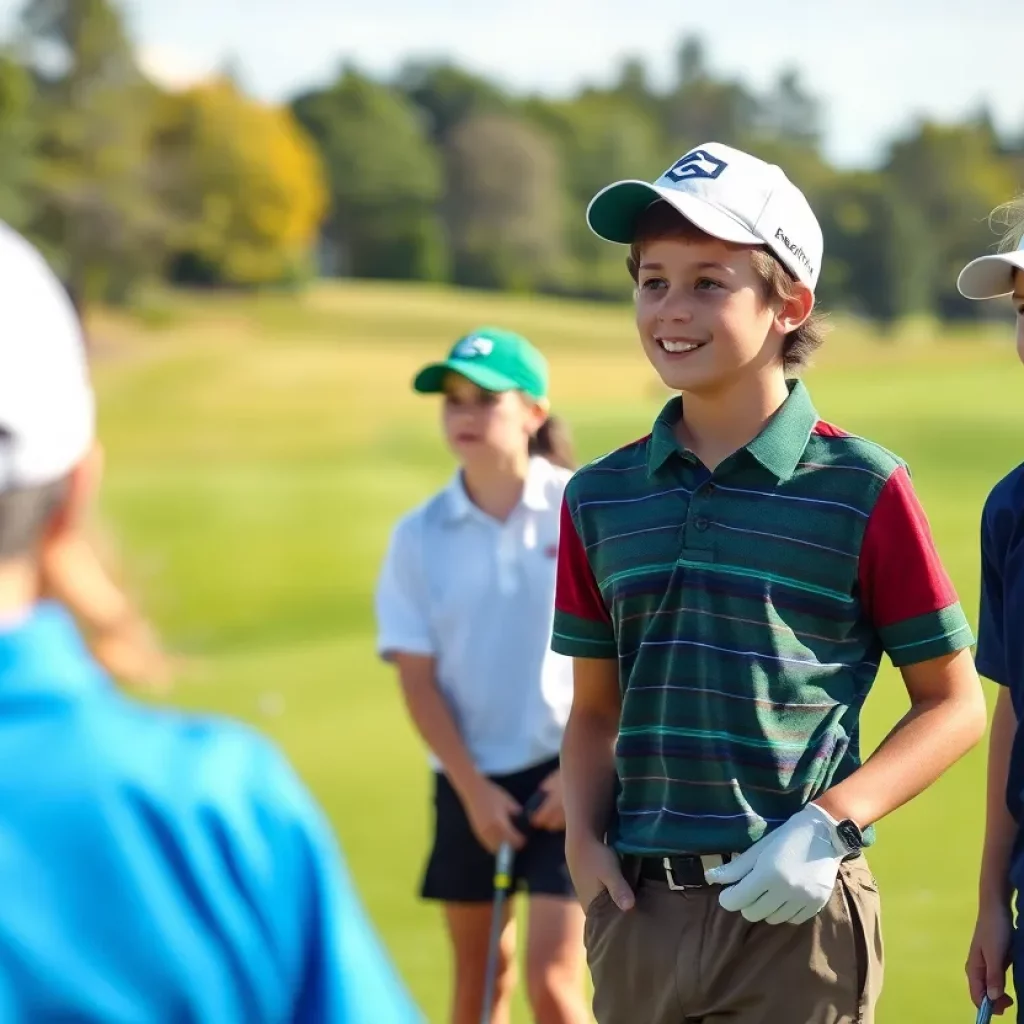 Young athletes competing in the South Dakota High School Golf Championships.
