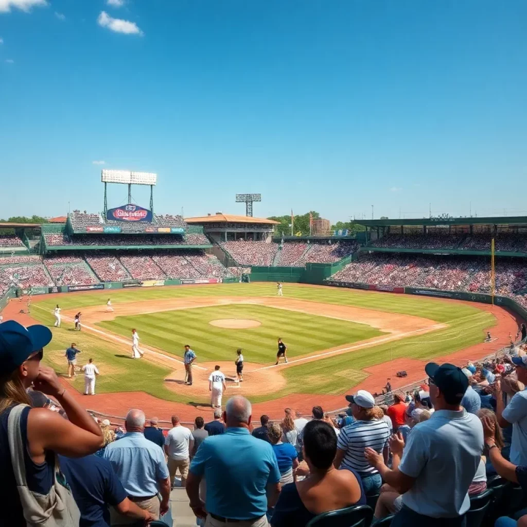 Fans celebrating at Centennial Field during the championship game