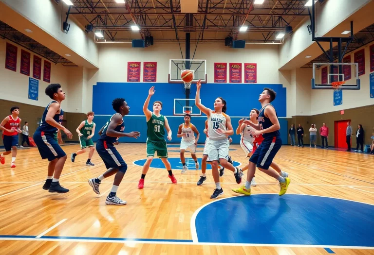 High school basketball teams competing at the TABC Showcase in Dallas.