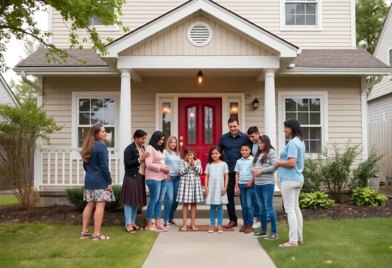 Exterior view of the newly built home for the Thompson family in South Weber.