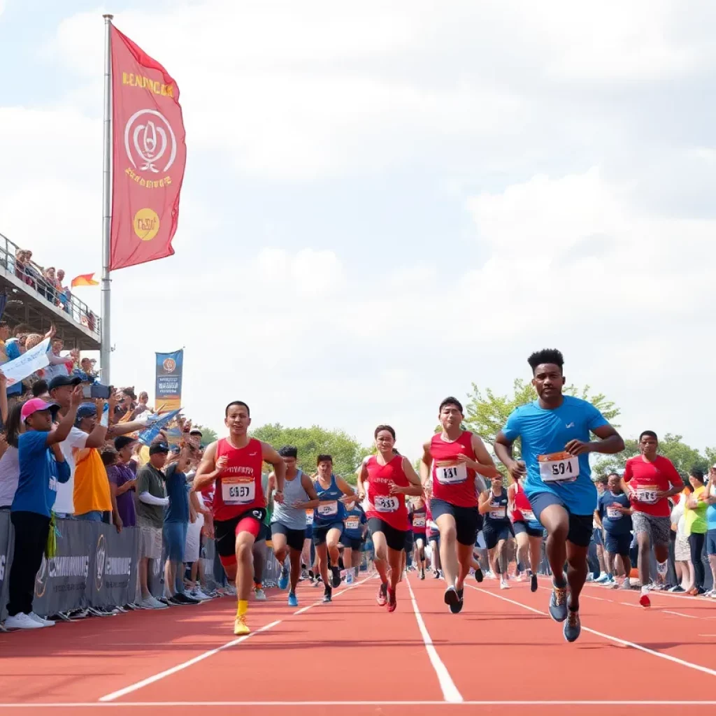 Athletes competing at the New York State Track and Field Championships