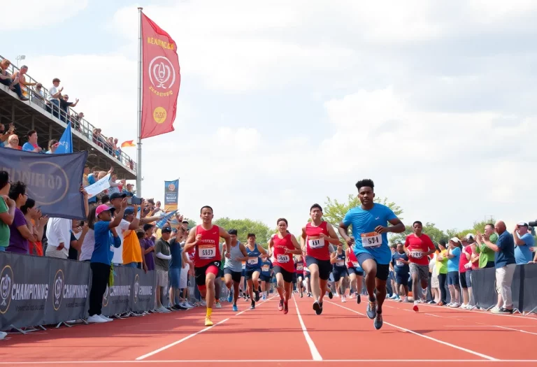 Athletes competing at the New York State Track and Field Championships