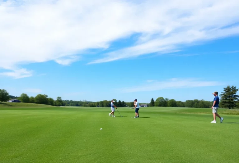 Young golfers from the Tri-Lakes region competing at the New York State Championships.