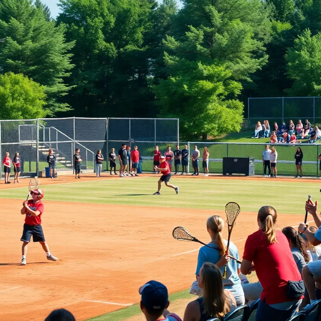 High school athletes competing in various sports during the Vermont spring playoffs.