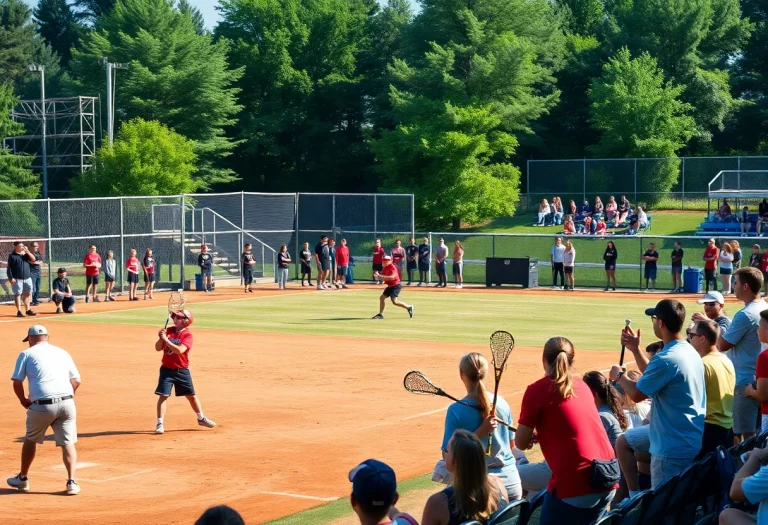 High school athletes competing in various sports during the Vermont spring playoffs.