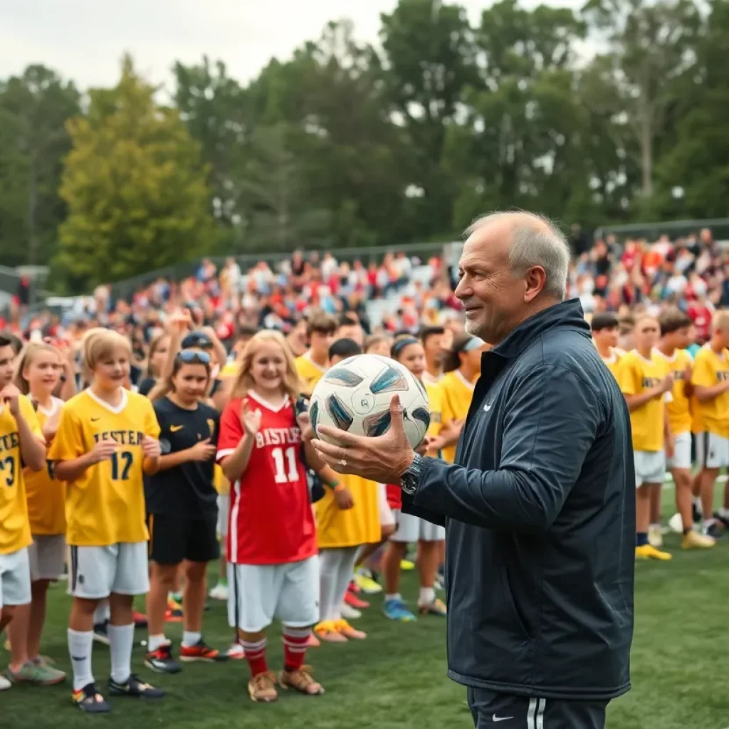 Soccer fans celebrating the appointment of a new coach in Vestavia Hills