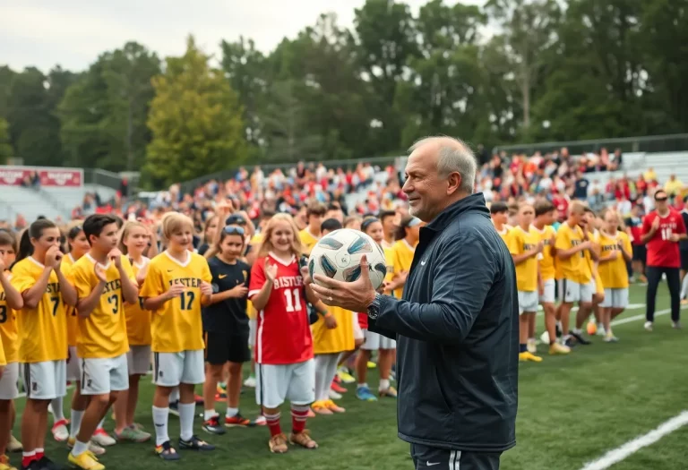 Soccer fans celebrating the appointment of a new coach in Vestavia Hills