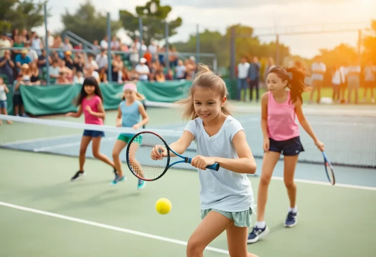 Walla Walla High School tennis players in action during a match