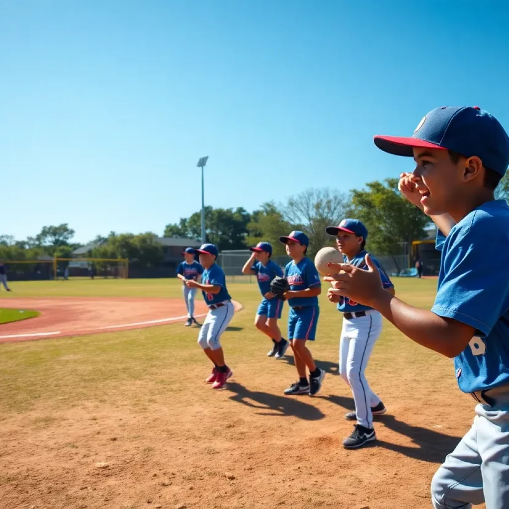 Students practicing baseball at West Jessamine High School