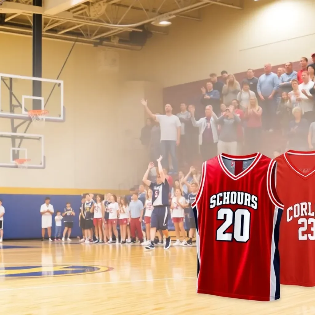 Collage depicting the essence of high school basketball in Will County.
