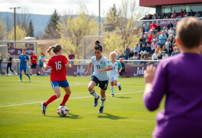Wyoming high school soccer players celebrating on the field