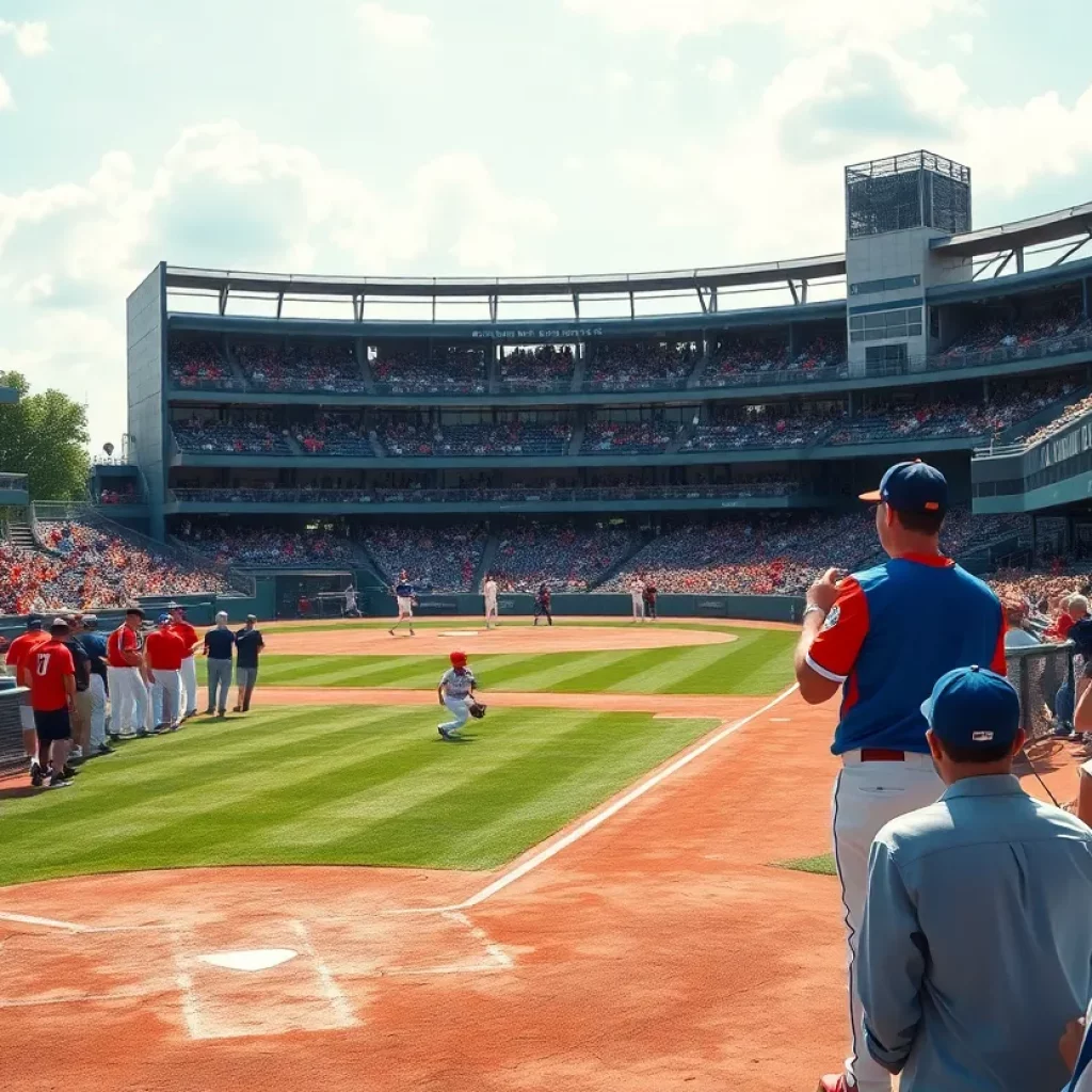 Action shot from the IHSAA State Baseball Tournament in Sioux City