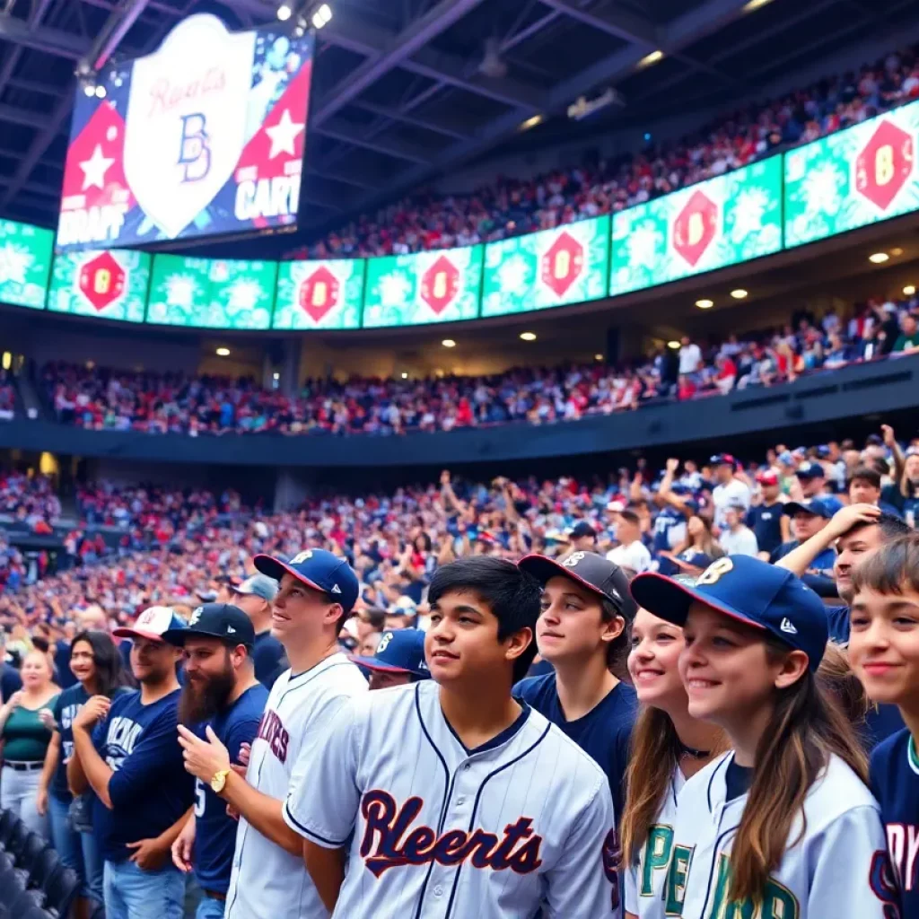 Excited fans at the 2025 MLB Draft in Atlanta