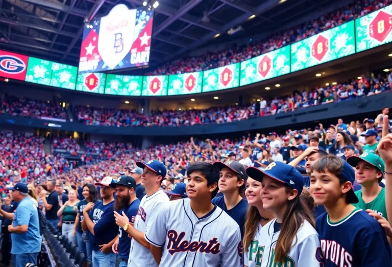 Excited fans at the 2025 MLB Draft in Atlanta
