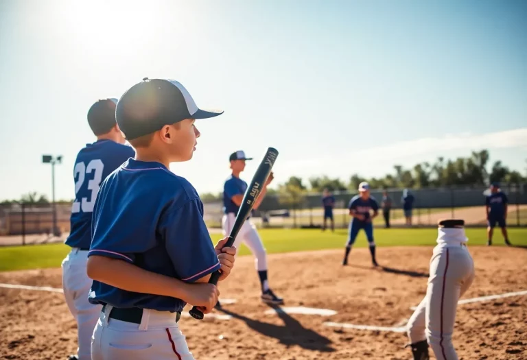 Young baseball players in action on the field