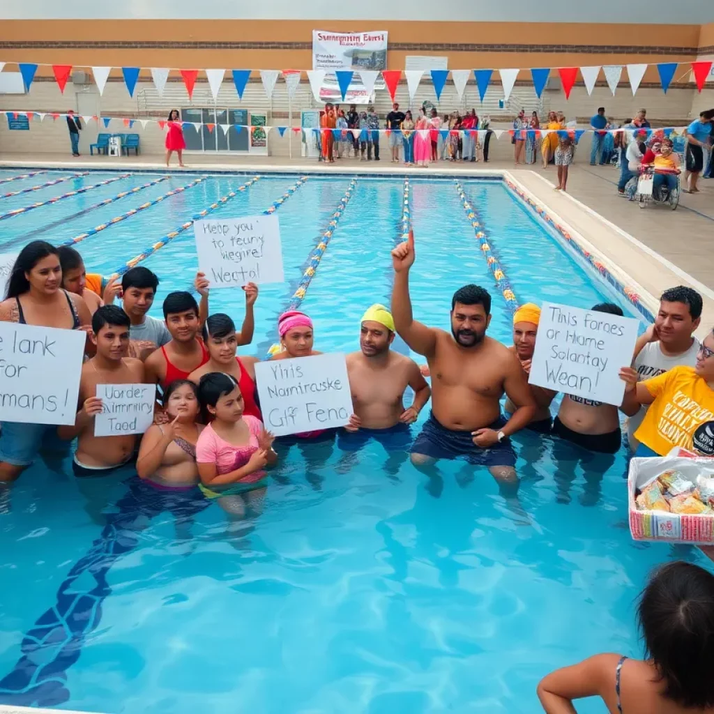 Swimming community supporting a coach in need