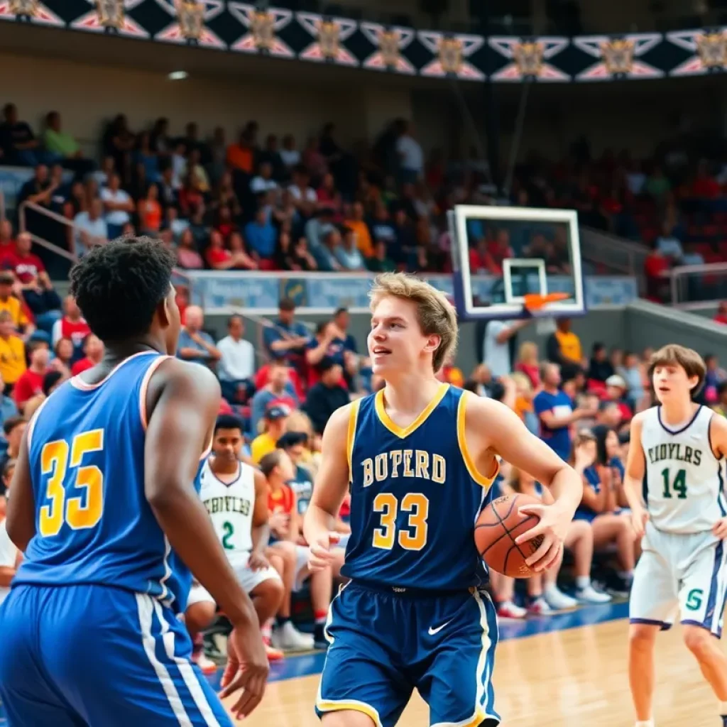 Bolton Bears basketball team celebrating a playoff win