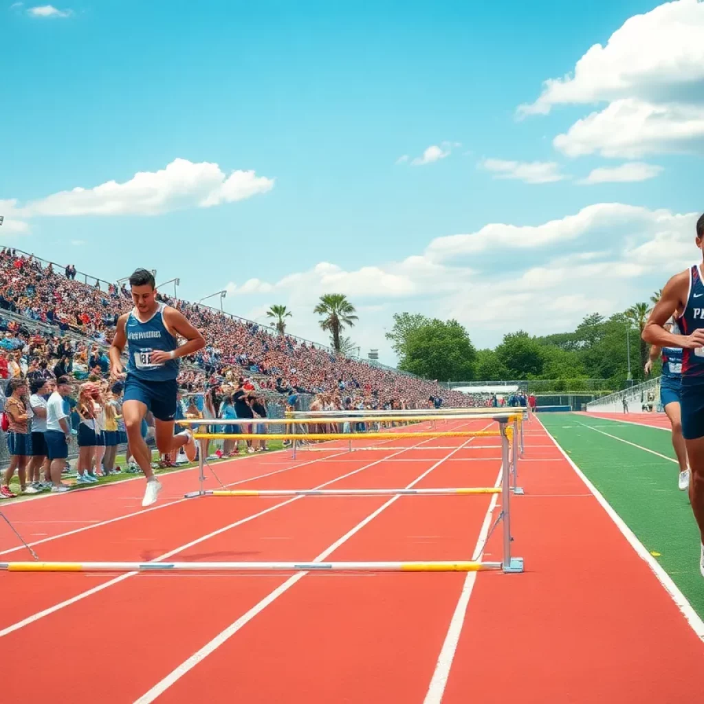 Athletes competing at the Class C State Track and Field Meet in Missoula