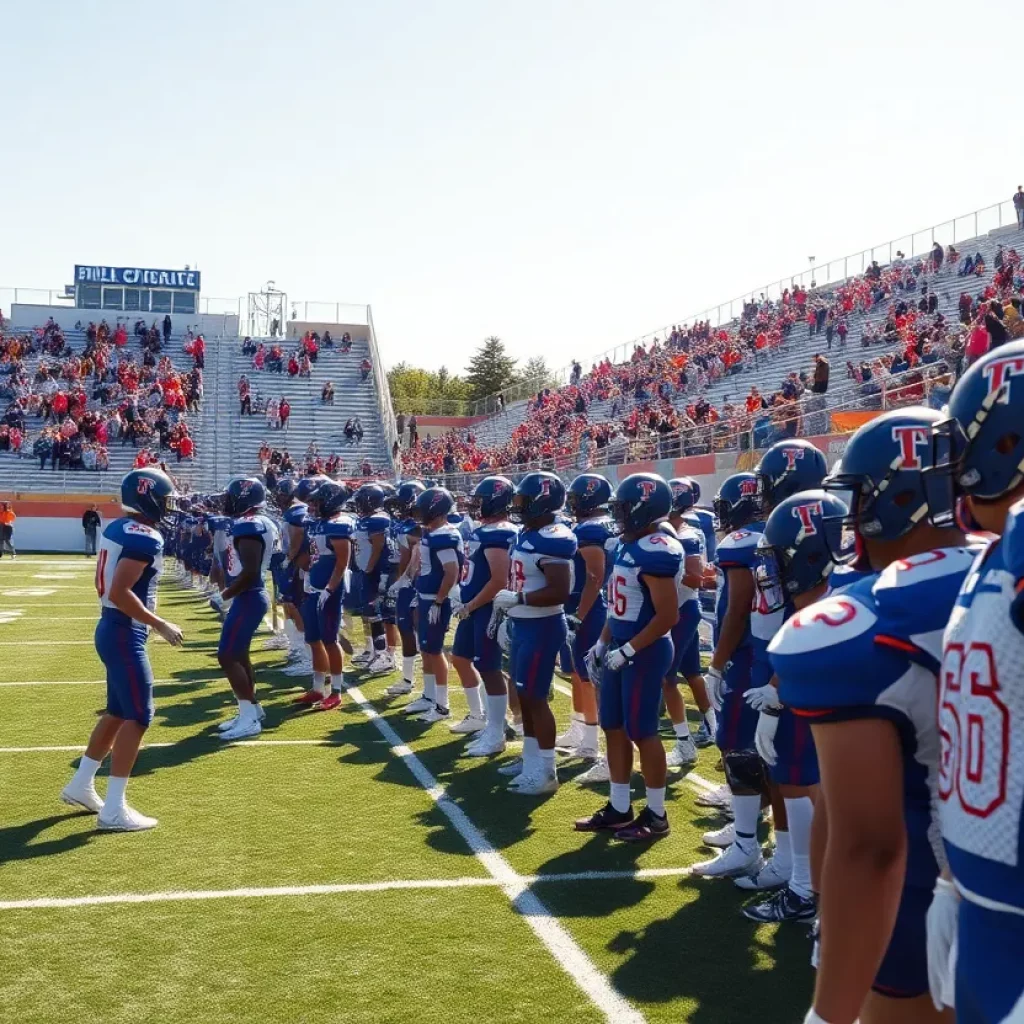 Cocalico Eagles football team preparing for a game