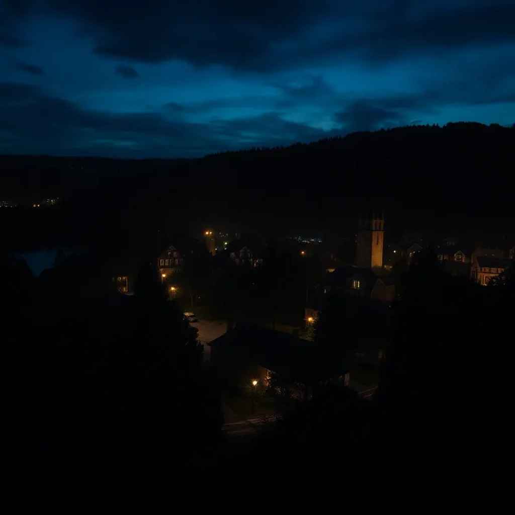 Nighttime landscape symbolizing a cold case murder story