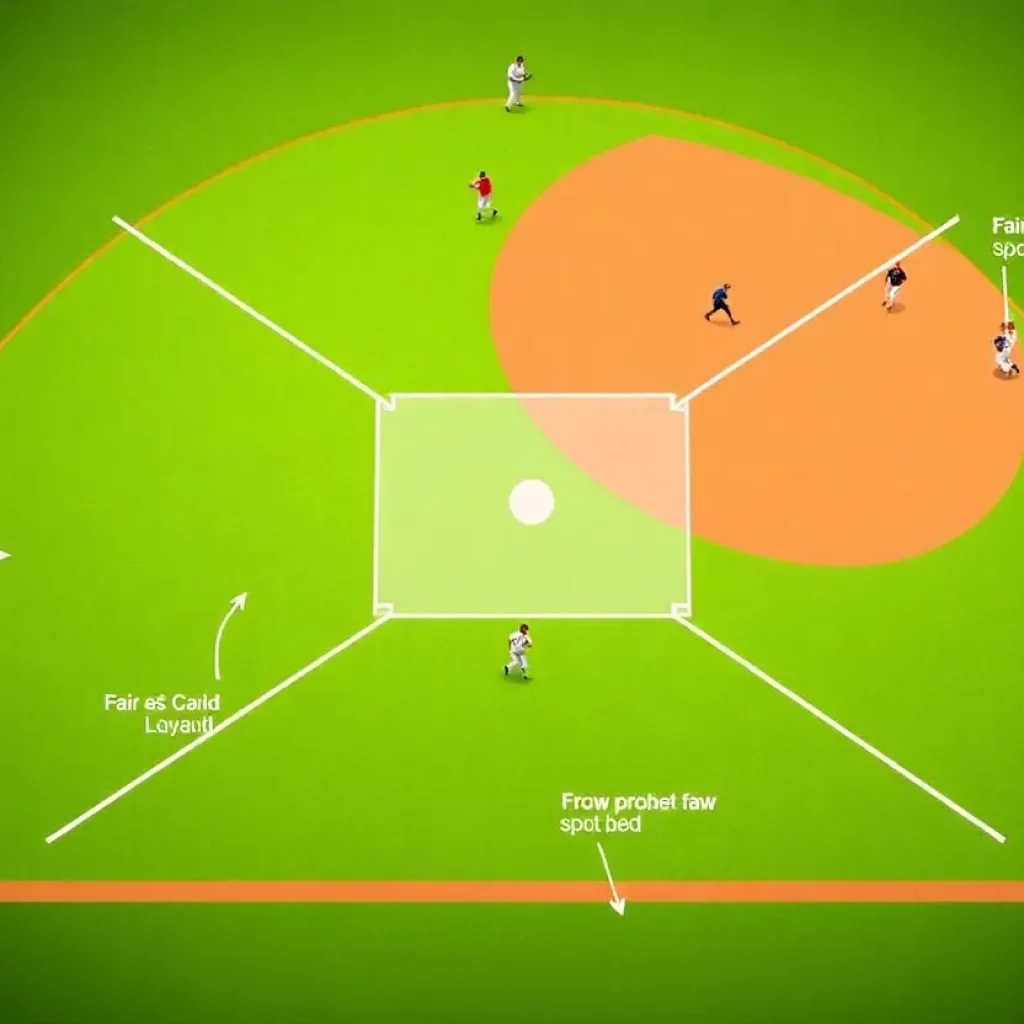 Illustration of the double first base rule in high school baseball