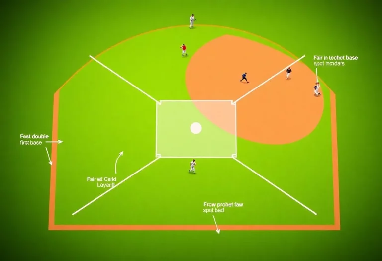 Illustration of the double first base rule in high school baseball