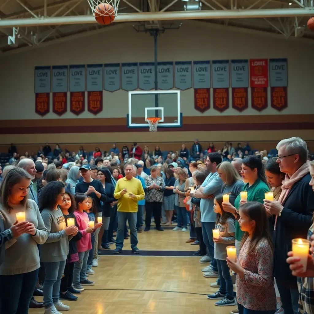 Community members gather in remembrance of Eric Bass Jr.