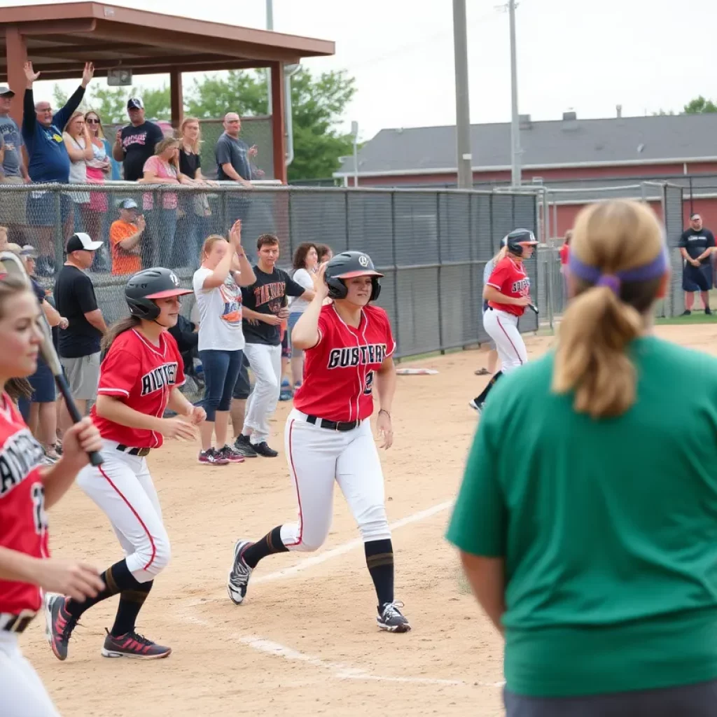 High school softball championship at Rogers Park in Fort Dodge.