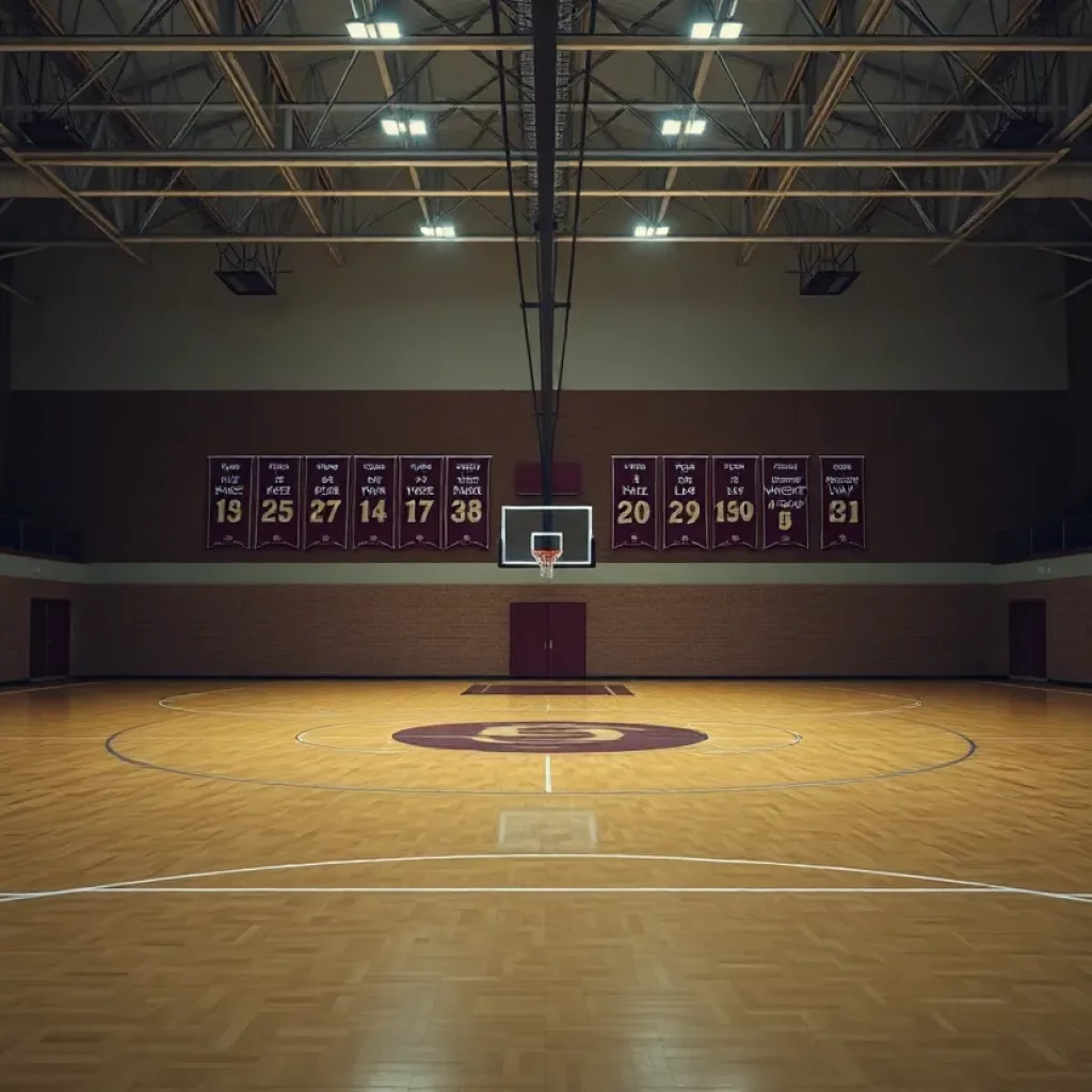 Interior view of Goodyear Millennium basketball court