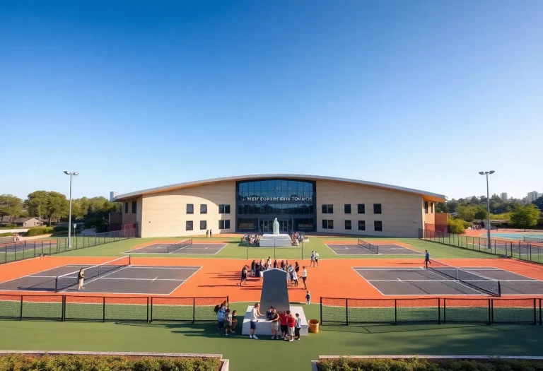 New tennis facility at Grand Junction High School with community members