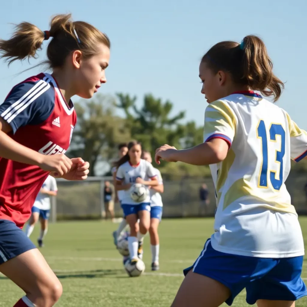 Local high school soccer teams competing at the Bluegrass State Games