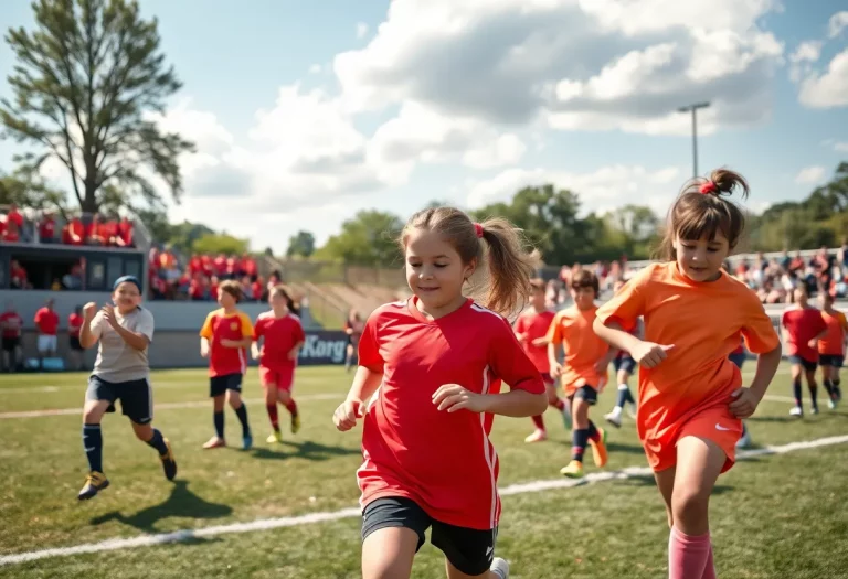 Young athletes playing soccer in Greater Cincinnati