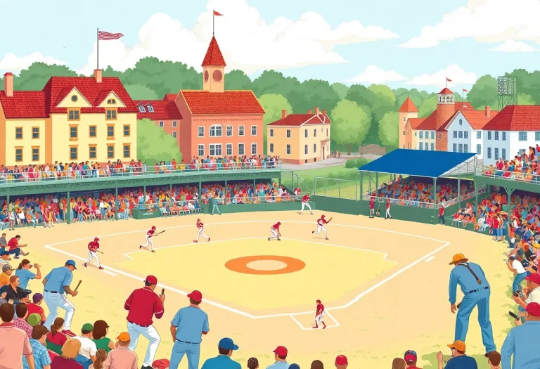 Players in action during a baseball game at Norway Field