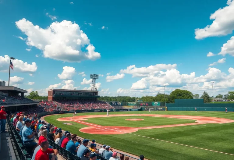 Action during the Iowa High School Baseball Tournament