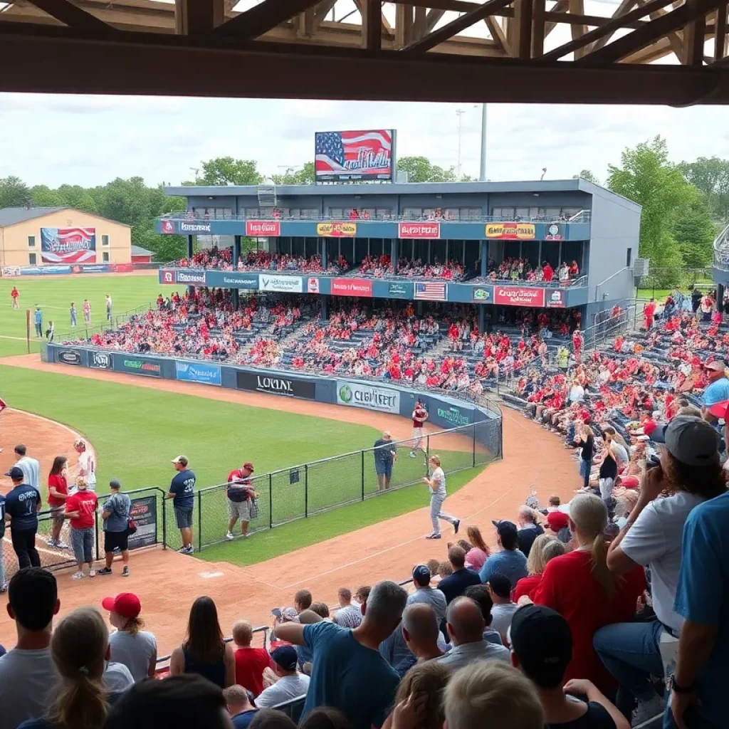 Fans and players at the Iowa High School Softball State Tournament