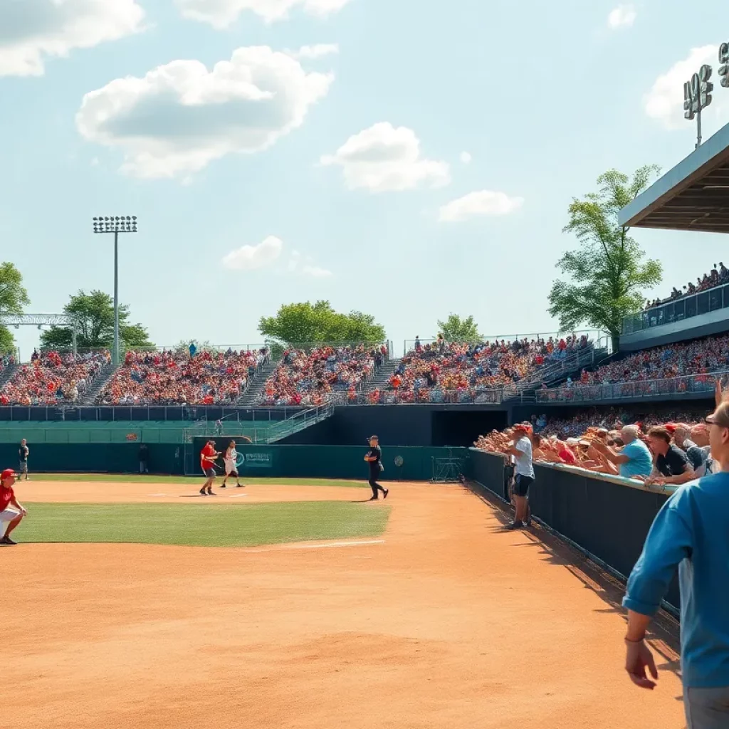 Fans cheering at Iowa High School Baseball and Softball Semifinals