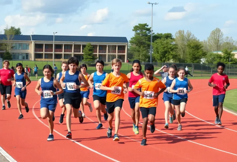 J.B. Alexander High School cross country team training session