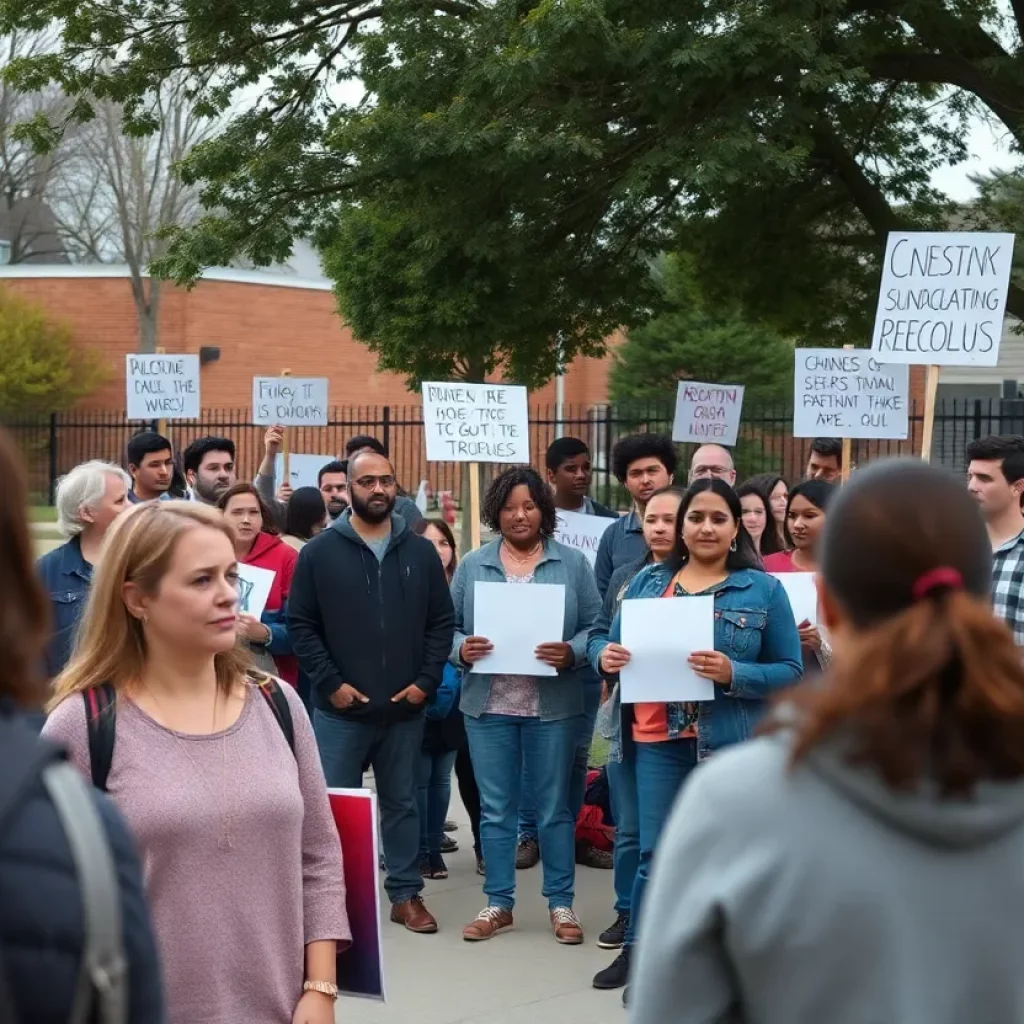 Community members outside Cabrillo High School concerned about safety