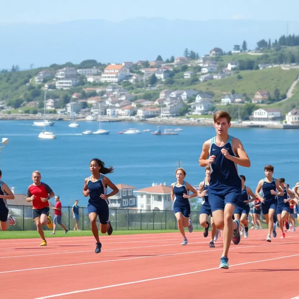 Runners competing at Malibu High School track event