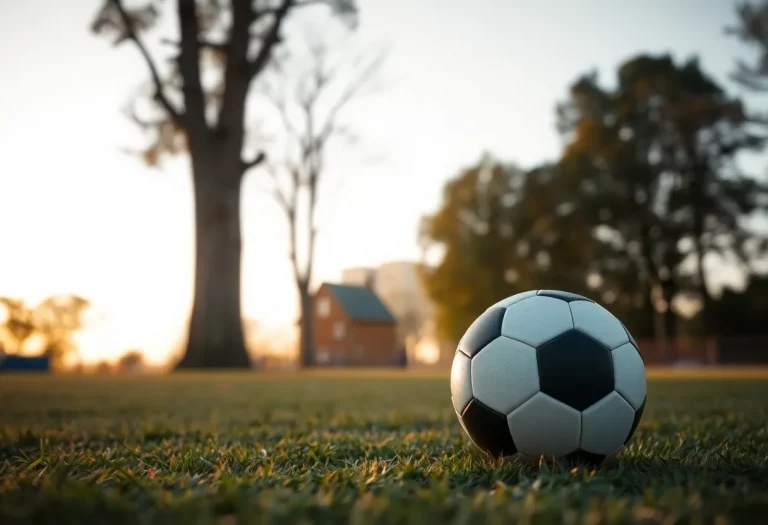 A soccer field in mourning for a young player.