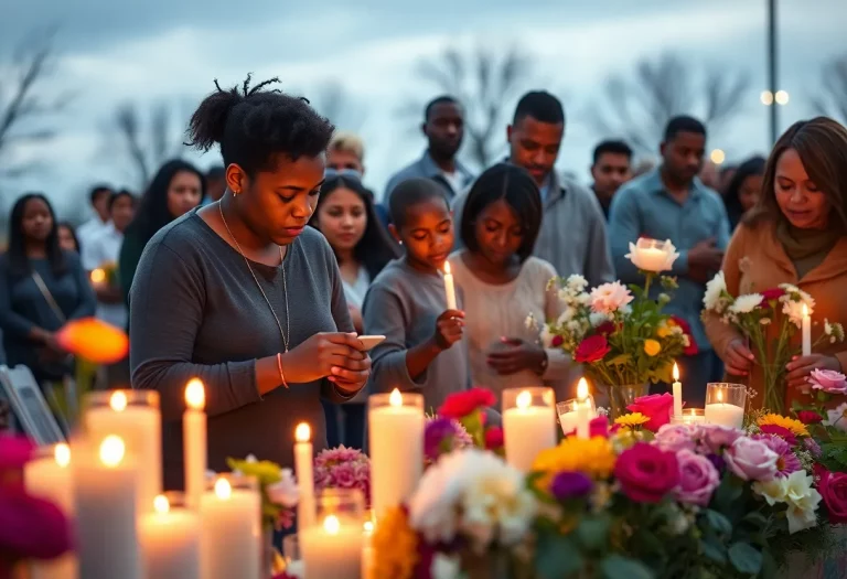Community memorial for young football player in Memphis