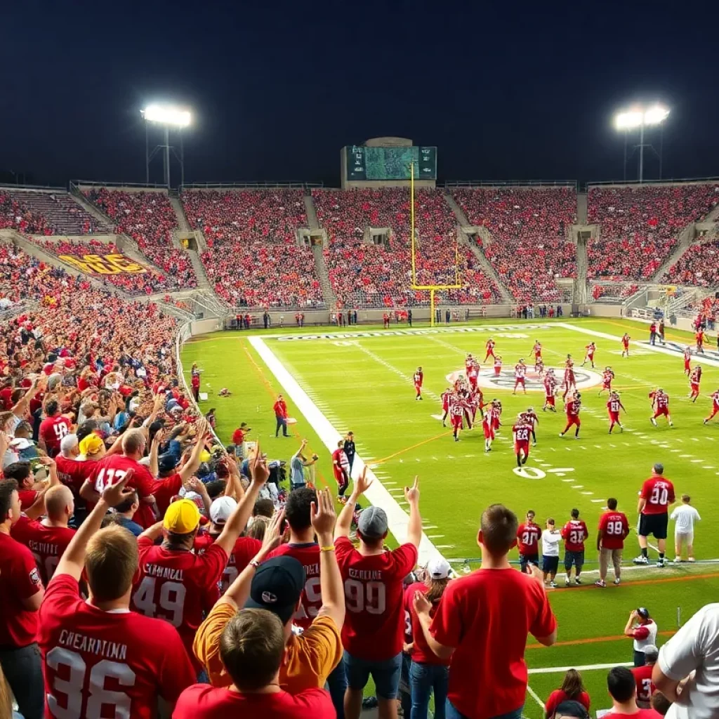 Crowd at a Michigan high school football game