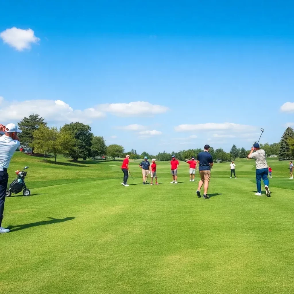 Midland College Chaparrals golf team training on the course