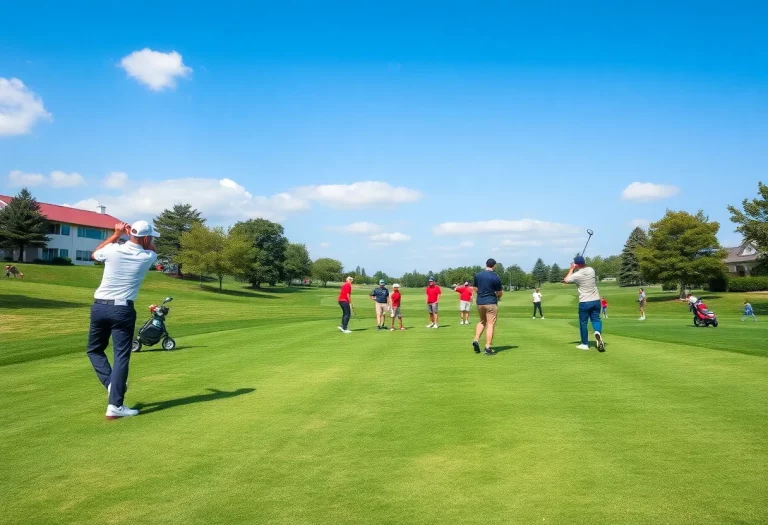 Midland College Chaparrals golf team training on the course