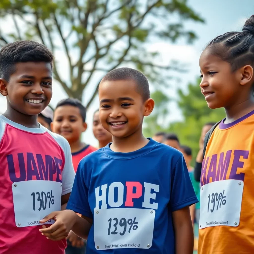 A community event showcasing resilience and teamwork among young athletes.