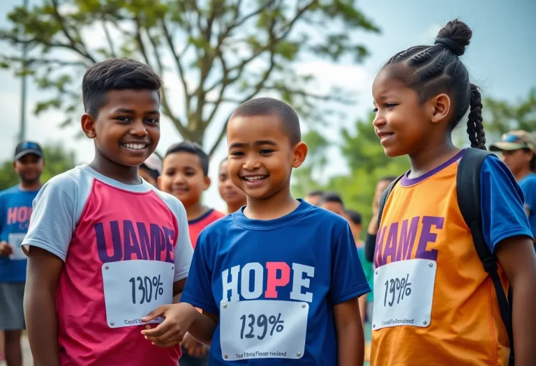 A community event showcasing resilience and teamwork among young athletes.